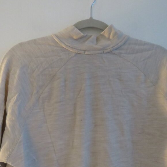 SMARTWOOL Classic Thermal Merino Base Layer 1/4 Zip Top Almond Heather - Size 1X - Picture 10 of 14